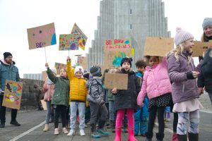 Réttindaganga barna í Reykjavík haustið 2018.